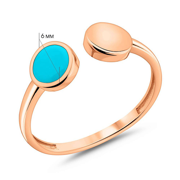 Золота каблучка Лýна з емаллю (арт. 140934ет) – зображення 6