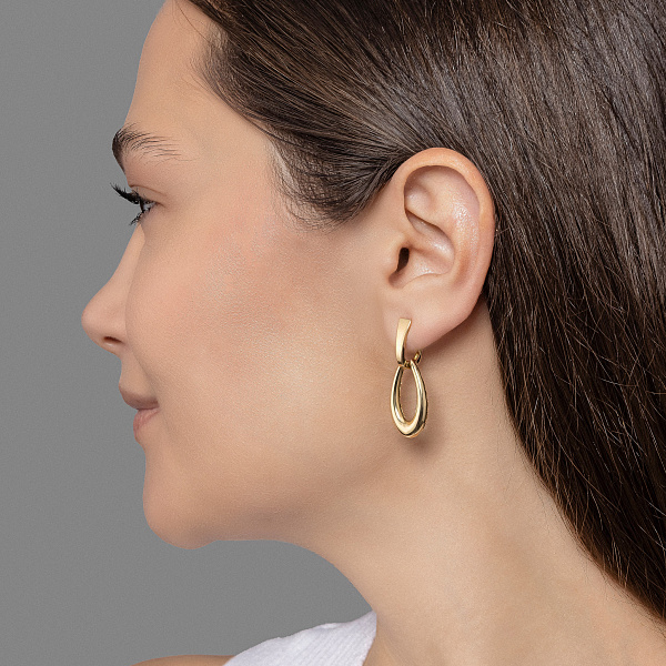 Серьги из желтого золота с подвесками (арт. 111346ж) – изображение 3