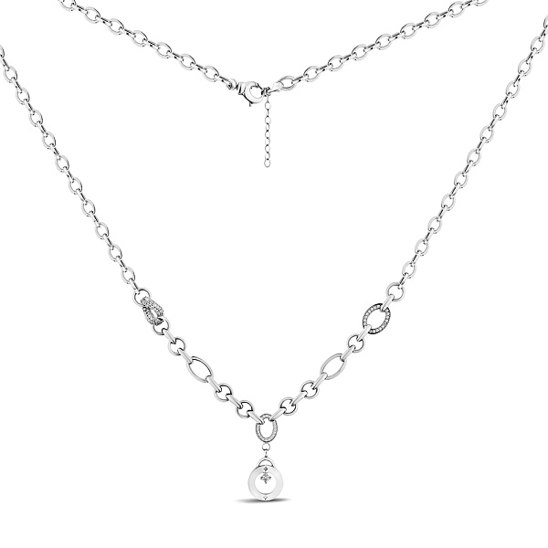 Кольє з білого золота з фіанітами (арт. 351484б) – зображення 2