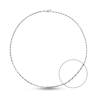 Фото Колье-струна Francelli из белого золота (арт. 352524б)