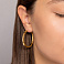 Серьги-кольца из желтого золота (арт. 101329/35ж) – изображение 3