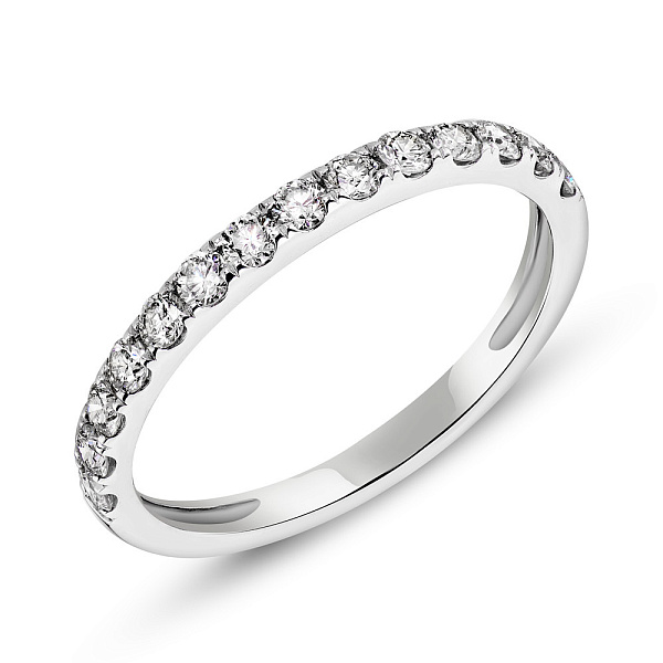 Каблучка з білого золота з доріжкою з діамантів (арт. 1191505202) – зображення 1
