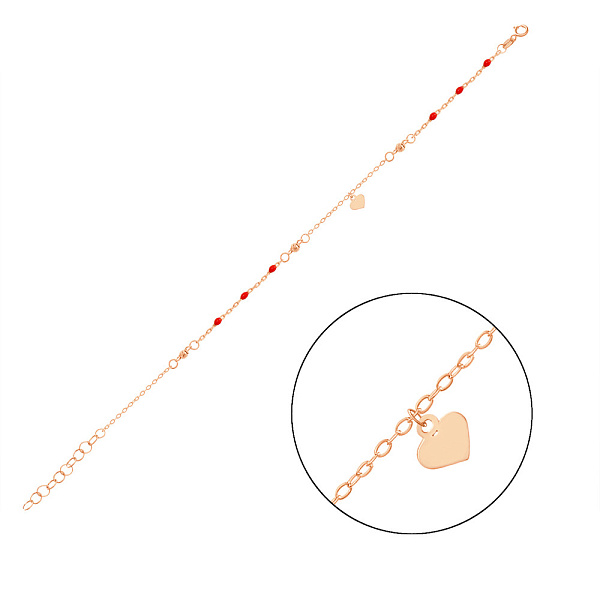 Браслет из красного золота с эмалью (арт. 324885аекП1) – изображение 1