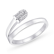 Фото Серебряное кольцо "Спичка" с фианитами (арт. 7501/5701)