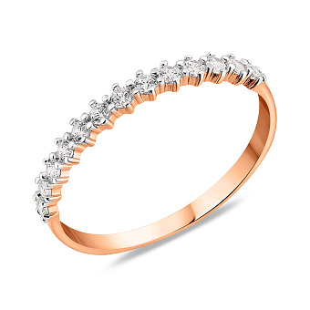 Фото Золота каблучка з фіанітами (арт. 140493)