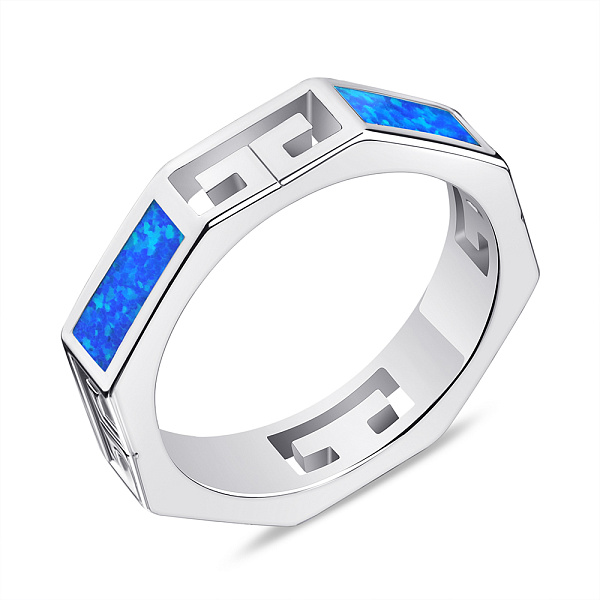 Серебряное кольцо с опалами (арт. 7501/6370Поc) – изображение 1