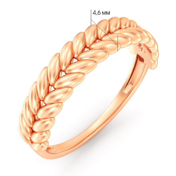 Кольцо Колосок из красного золота (арт. 141265) – изображение 7