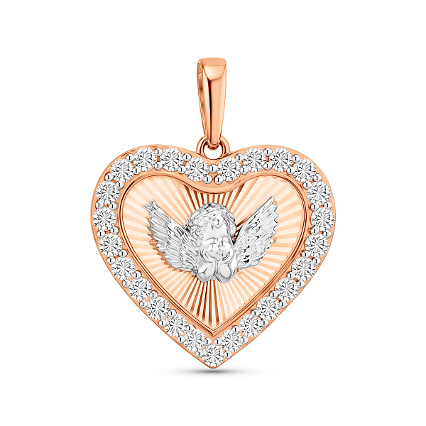 Золотой подвес с фианитами (арт. 440928кб) – изображение 1