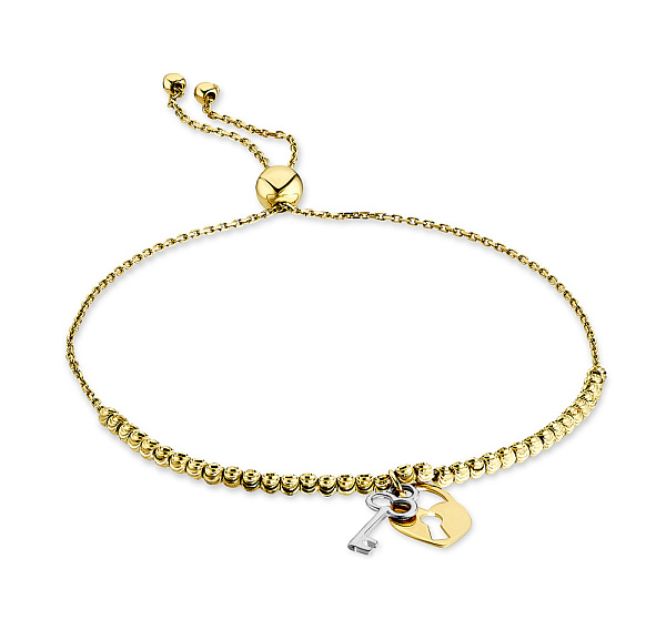 Браслет «Ключ к сердцу» из желтого золота (арт. 324541жбП2) – изображение 1