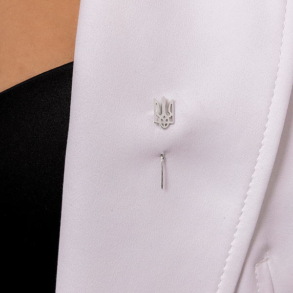 Золотий значок на лацкан Герб України-Тризуб (арт. 360004б) – зображення 2