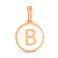 Кулон Буква В из красного золота с эмалью (арт. 440993еп) – изображение 1