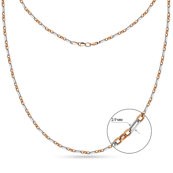 Колье из красного и белого золота (арт. 350250кб) – изображение 2