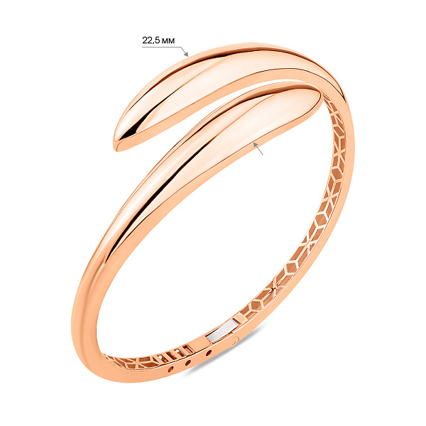 Жорсткий браслет з червоного золота (арт. 3261247) – зображення 6
