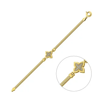 Золотий браслет з фіанітами (арт. 3261263ж)