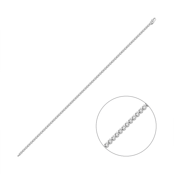 Браслет из белого золота с фианитами (арт. 340038б) – изображение 1