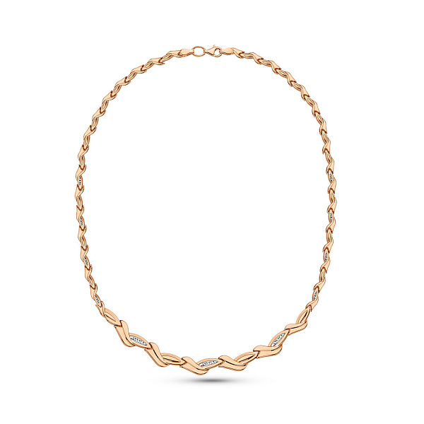 Золоте кольє з родіюванням (арт. 370084р) – зображення 2