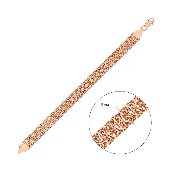 Широкий браслет з золота (арт. цр540205Д) – зображення 4