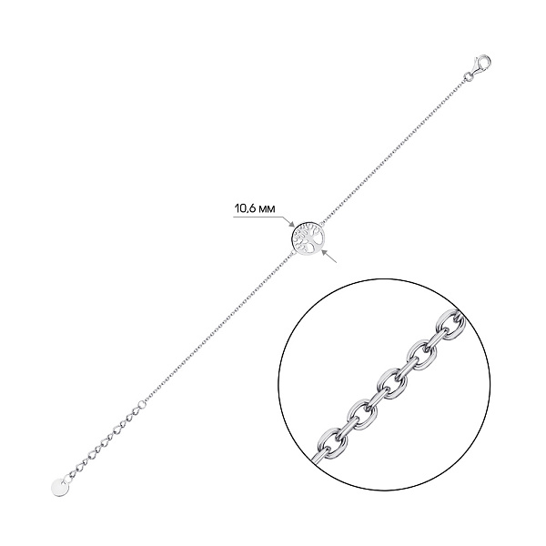 Серебряный браслет Дерево жизни (арт. 7509/4015) – изображение 2