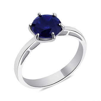 Каблучка зі срібла з сапфіром (арт. 7501/483Спскп)