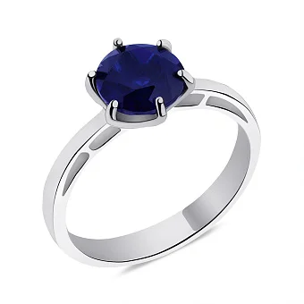 Каблучка зі срібла з сапфіром (арт. 7501/483Спскп)