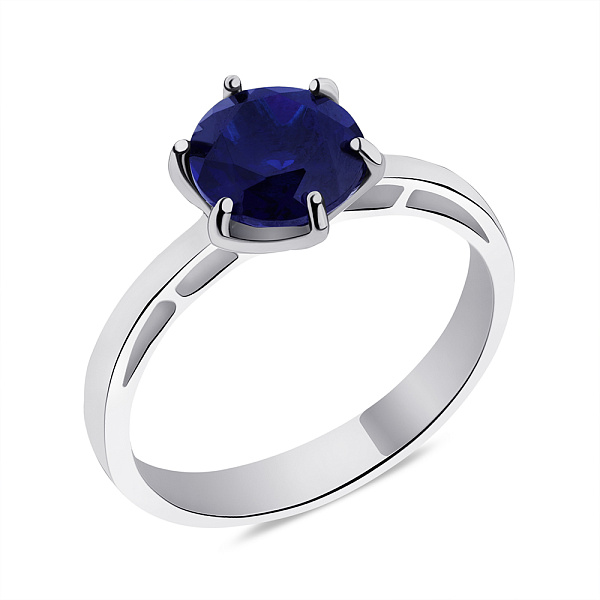 Кольцо из серебра с сапфиром (арт. 7501/483Спскп) – изображение 1