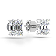 Сережки з білого золота з діамантами (арт. Т011514040б)