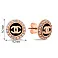 Сережки з червоного золота з емаллю (арт. 107827еч) – зображення 2