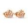Золоті сережки-цвяшки Корона з діамантами (арт. Т011203005) – зображення 1