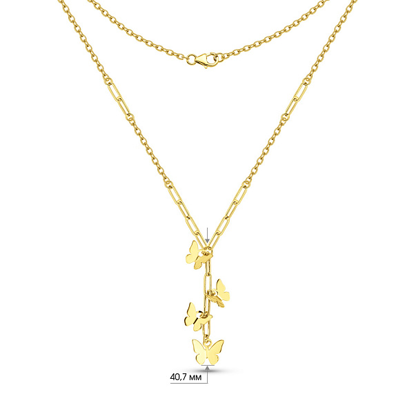 Золоте кольє Метелики (арт. 352836ж) – зображення 3