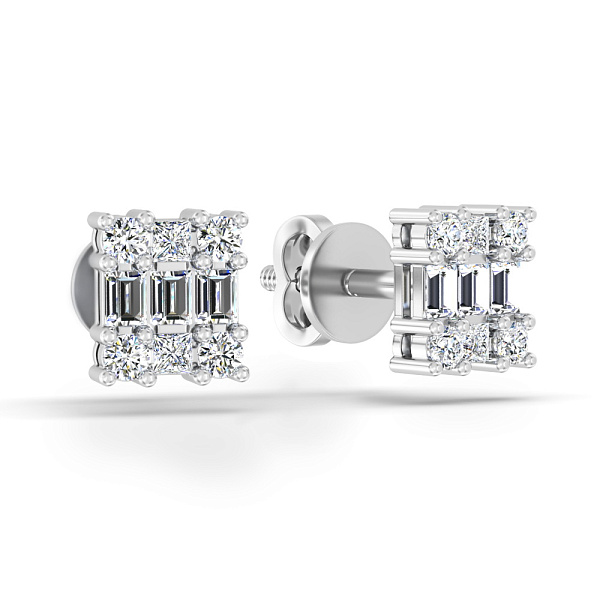 Сережки з білого золота з діамантами (арт. Т011514040б) – зображення 1