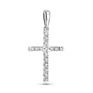 Фото Золотой крестик с бриллиантами (арт. П341666005б)