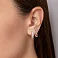 Золотые серьги конго с фианитами (арт. 110148) – изображение 2