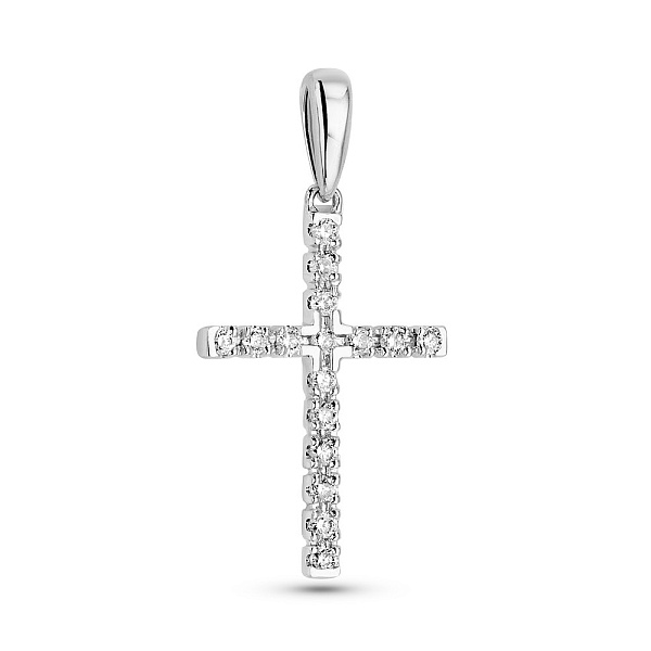 Золотой крестик с бриллиантами (арт. П341666005б) – изображение 1