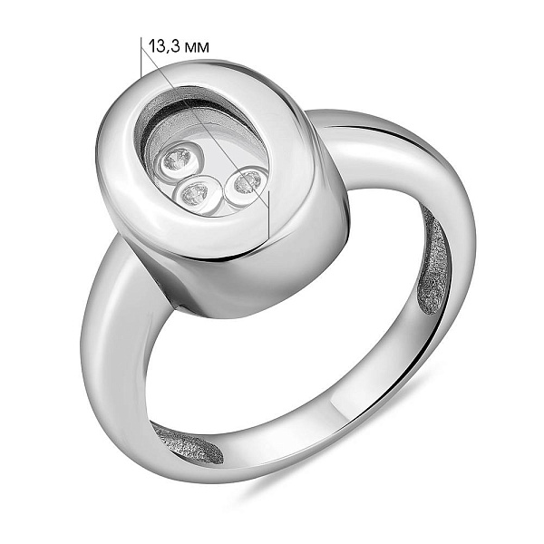 Золотое кольцо с фианитами (арт. 150852б) – изображение 2