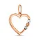 Подвес Сердце из красного и белого золота (арт. 440889) – изображение 1