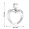 Золотая подвеска Сердце с фианитами (арт. 440478б) – изображение 3