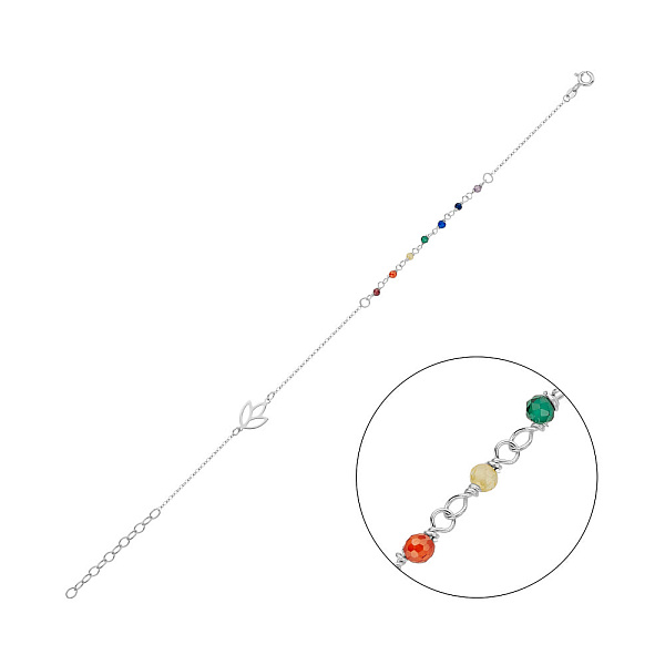 Тонкий браслет из белого золота (арт. 326957бцв) – изображение 1