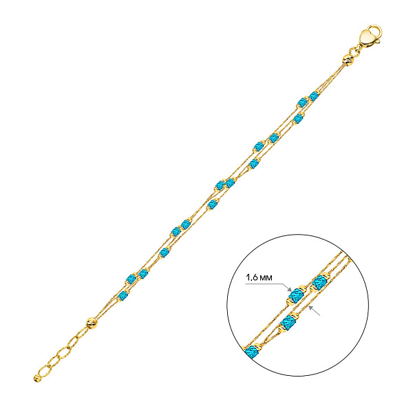 Браслет Francelli из желтого золота (арт. 326423жг) – изображение 4