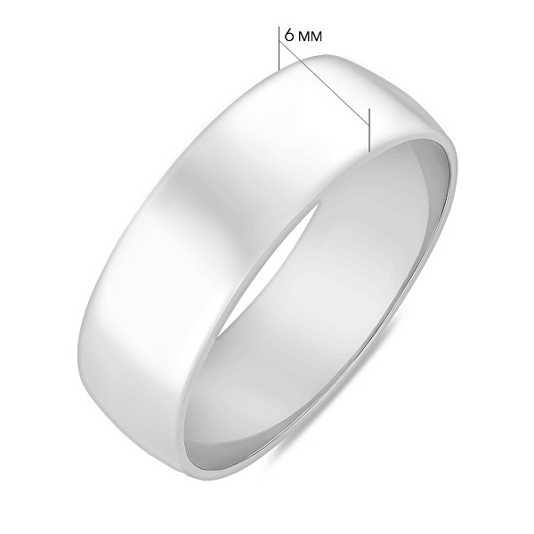 Широка обручка з білого золота (арт. 239043б) – зображення 2