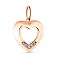 Подвеска Сердце из красного золота с фианитами (арт. 424250) – изображение 1