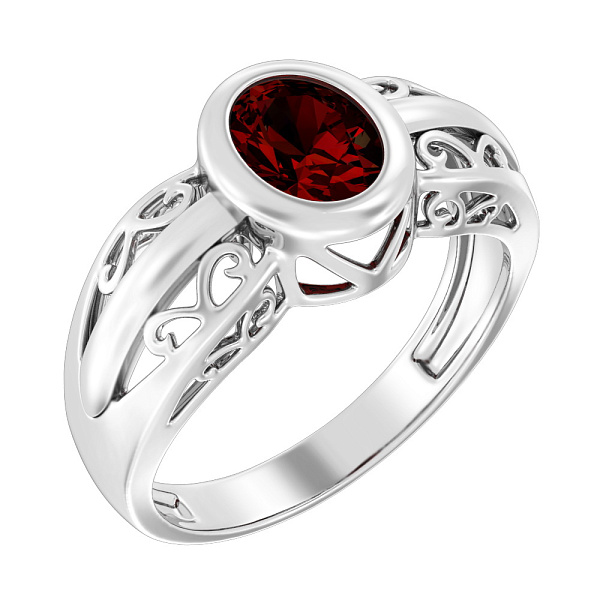 Золотое кольцо с гранатом (арт. 141010Пбк) – изображение 1