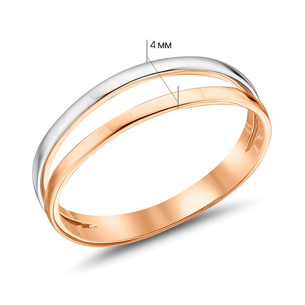 Кольцо из красного и белого золота (арт. 156433кб) – изображение 6