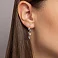 Золотые серьги с топазамы и фианитами (арт. 111248Пл) – изображение 2