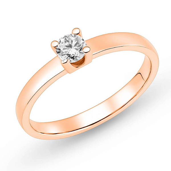 Золотое кольцо с фианитом (арт. 1101474101) – изображение 1