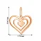 Подвеска Сердце из красного золота (арт. 423962) – изображение 2