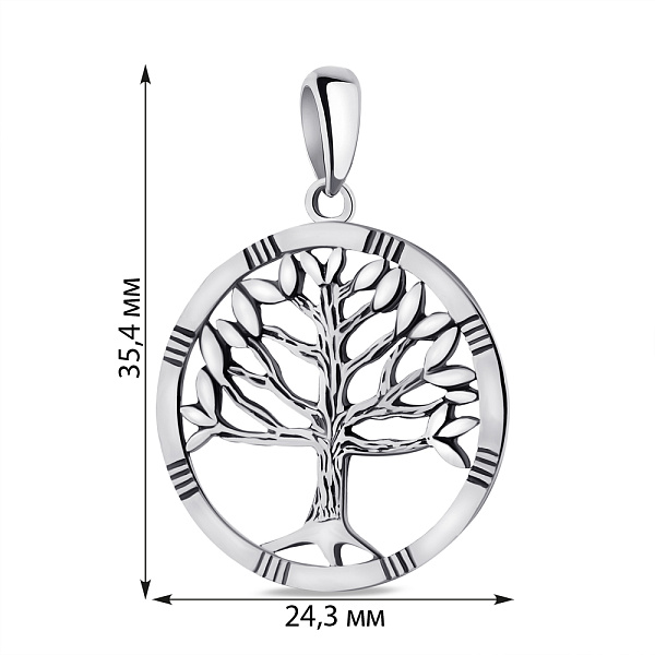 Серебряный кулон Дерево жизни (арт. 7903/3401-ч) – изображение 2