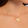 Золотое колье Сердце Francelli (арт. 352984ж) – изображение 3
