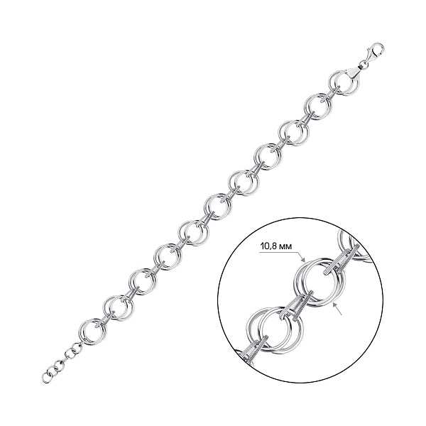 Серебряный браслет (арт. 7509/4417) – изображение 4