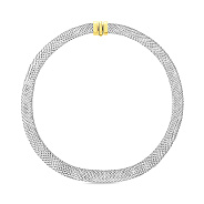 Масивне кольє з жовтого і білого золота (арт. 350400жб)