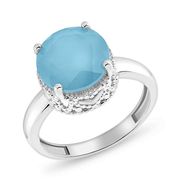 Каблучка з білого золота з оніксом (арт. 140573бог) – зображення 1